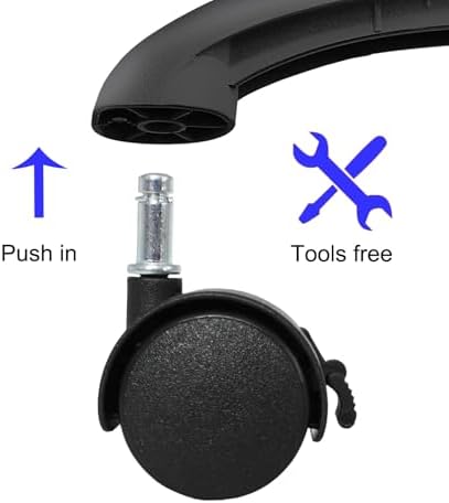4pcs 1.5 Inch Swivel Caster Wheels with Circlip Stem 8x20mm