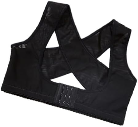 Beaupretty Adjustable Posture Corrector Back Brace, Black Size S