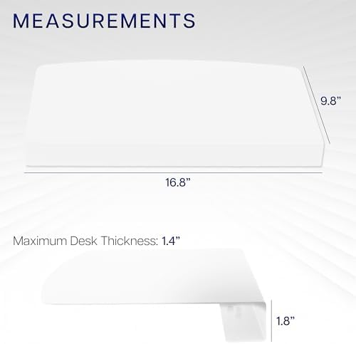 VIVO White 17 in Corner Desk Connector Platform, DESK-AC07SW