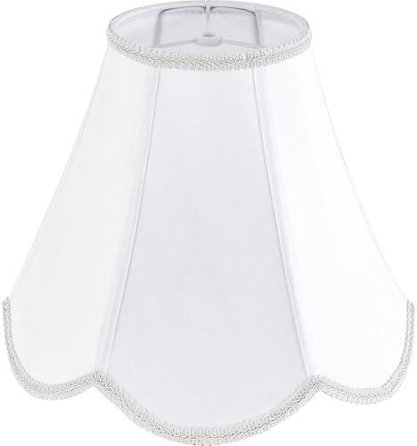 GO&SO Lamp Shades 1Pc,6" x 13" x 10.6",Bell Lamp Shade,White Petals