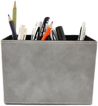 Pen Pencil Holder Cup Container Leather Desk Organizer Stand Decor Brush Scissor Holder Decoration Office Desk Home School