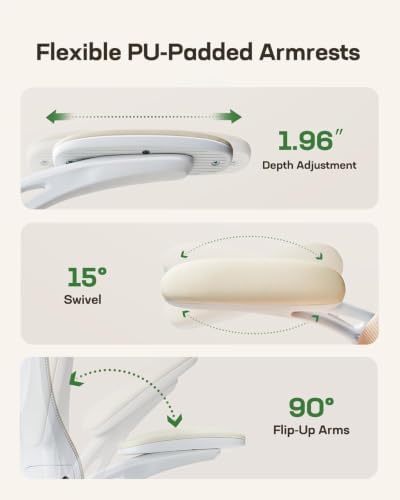 Marsail Ergonomic Office Chair with 3D Armrests, Pack of 4