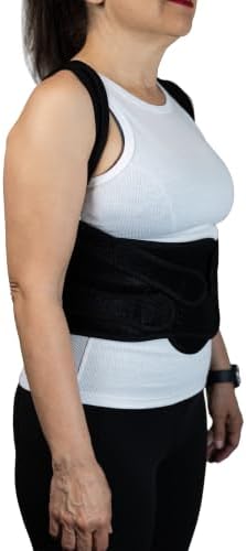 Back Brace Posture Corrector for Spine Support and Pain Relief, Black, Sizes S, M, L, 1 Unit (Large)
