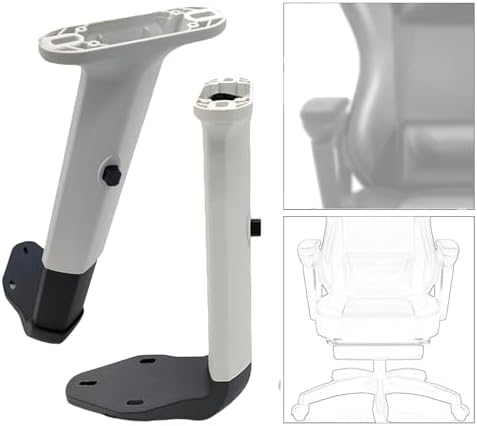 Menolana Height Adjustable Chair Armrest Pair Armrest Replacement,Durable,Liftable Gaming Work Chair Arms Set for Swivel Chair Working, White