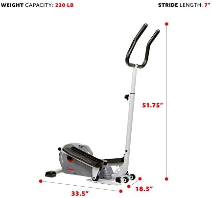 Sunny Health & Fitness Sitting or Standing Under Desk Elliptical Exerciser