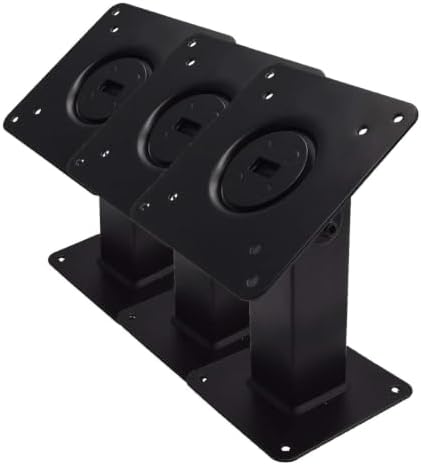 180 Tilting 360 Rotating Metal Mount Support 75x75 100x100 VESA Used as Desktop Stand or Wall Mount(Black) (Pack of 3)