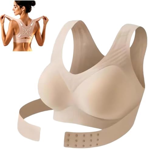 Front Closure Bras for Women Posture Corrector Cross Back Jelly Bralettes