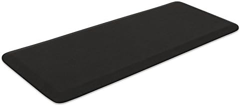 NewLife by GelPro Anti-Fatigue Designer Comfort Kitchen Floor Mat, 20"x48", Grasscloth Charcoal Stain Resistant Surface with 3/4" Thick Ergo-Foam Core for Health and Wellness