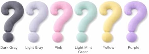 EVOLIVE Question Mark Neck Pillow 15"x24", Velvet Ergonomic Support (Pink)