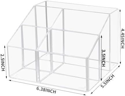HSYMQ Acrylic Desk Organizers, Clear Pen Holder and Pencil Holder Display Stand for Office, School and Home