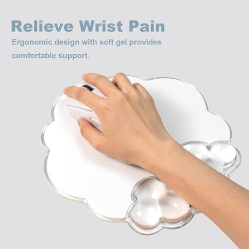 Cloud Mouse Pad with Wrist Rest Support, Erogonomic Mousepad for Office