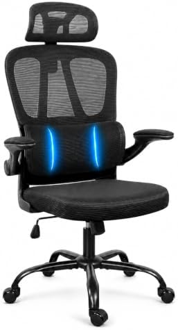 Ergonomic Mesh Office Chair, Headrest, Lumbar Support, Flip-up Arms