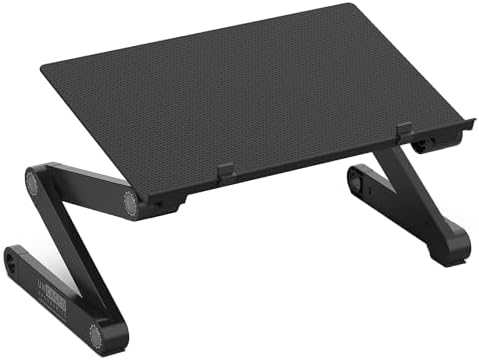 Uncaged Ergonomics WorkEZ Adjustable Laptop Stand for Desk and Bed, Black