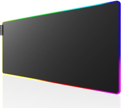 KTRIO RGB Large Gaming Mouse Pad, 31.5 x 11.8 in, RGB Black, XL