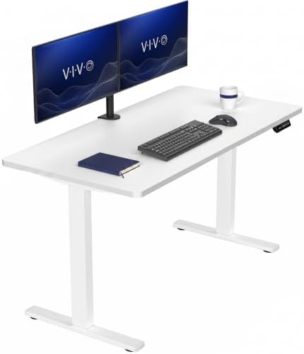 VIVO White 55 x 28 in Standing Desk, DESK-KIT-1W55W