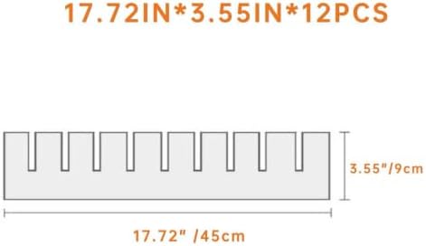12Pcs Drawer Dividers, 17.72" x 3.55", Thick, DIY Organizer Separator, Large Adjustable Dresser Drawer Organizer for Clothes, Bedroom, Bathroom, Kitchen Cutlery, Desk, Office Storage