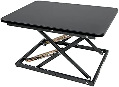 Standing Desk Converter Height Adjustable Stand Up Desk Riser - Supports 300 lbs, Fully Assembled Monitor/Laptop Riser Workstation, Black.