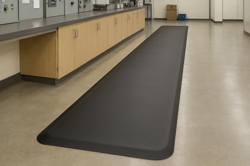 Guardian 44031235 Pro Top Indoor Anti-Fatique Floor Mat, Rubber, 3'x12', Black