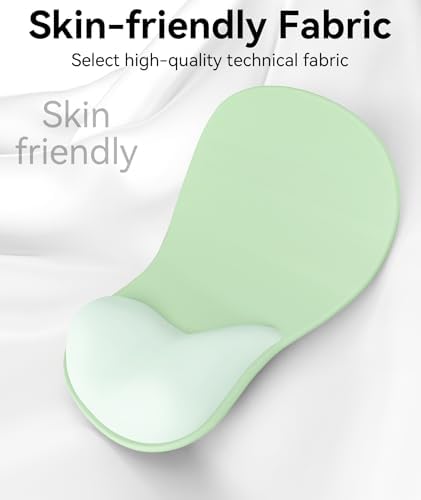 eulps Mouse Pad with Gel Wrist Rest, Ergonomic Comfortable Computer Wrist Support for Laptop, Pain Relief Mousepad with Non-Slip PU Base for Office & Home (Green)