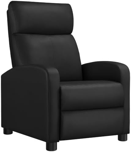 Yaheetech Recliner Chair with 3 Adjustable Angles Living Room Chairs Black
