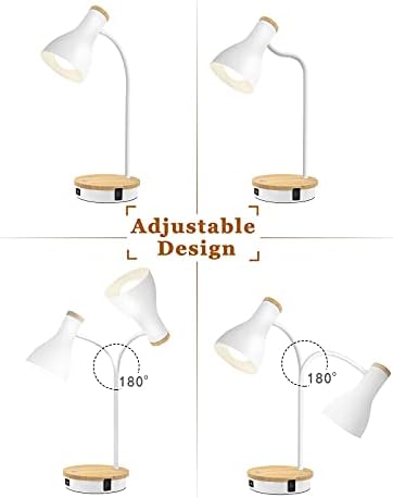 LALISU Metal Desk Lamp Wireless Charging Table Lamp Touch Reading Lights