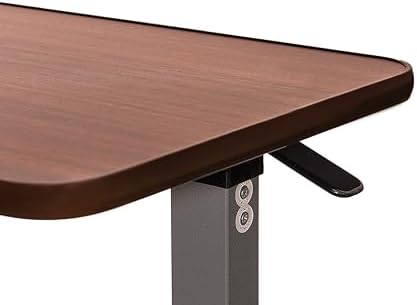 Vaunn Medical Adjustable Overbed Bedside Table with Wheels (Hospital and Home Use)