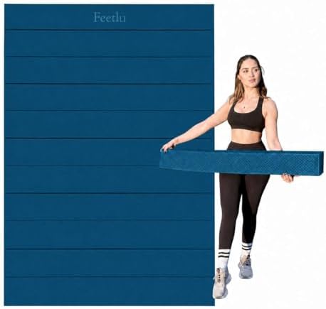 Extra Wide & Large Foldable Yoga Mat, 72" x 48", 6mm/8mm Thick