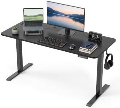 Standing Desk, 55 × 24 Inches Electric Height Adjustable, Home Office