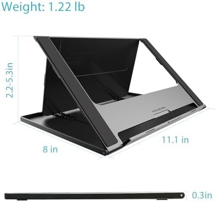 HUION ST200 Adjustable Laptop Stand for Desk, Aluminum Computer Stand
