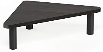 Furinno Turn-N-Tube Monitor Stand Riser, 19.6" Wide Triangle Corner Monitor Riser, Laptop Stand for Desk, Office Desk Accessories, Desktop Organizers and Accessories, Toolless Assembly, Espresso