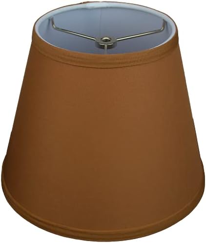 FenchelShades.com Lampshade 6" Top Diameter x 10" Bottom Diameter x 8" Slant Height 6x10x8" with Spider Attachment Diameter 0.4 Inch for Lamps with a Harp (Earth)