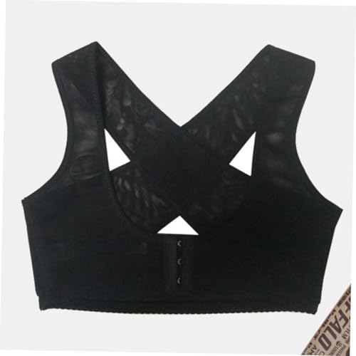Beaupretty Adjustable Posture Corrector Back Brace, Black Size S