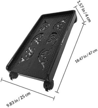 Computer Tower Stand with Four Wheels and Sliding Tray Base