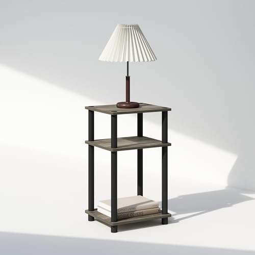 Furinno JUST Toolless 3-Tier Night Stand, Open Storage, French Oak