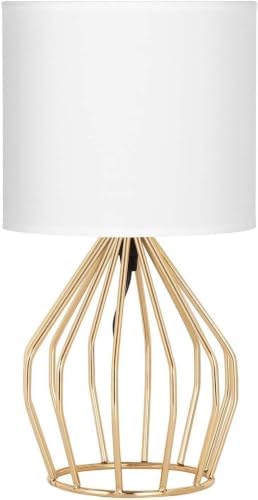 HAITRAL Gold Table Lamp - Modern Style Desk Lamp,13.8Inch,E26 Base