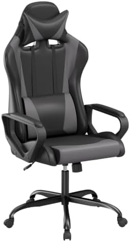 PayLessHere | Gaming Chair | Grey | with Adjustable Lumbar Support