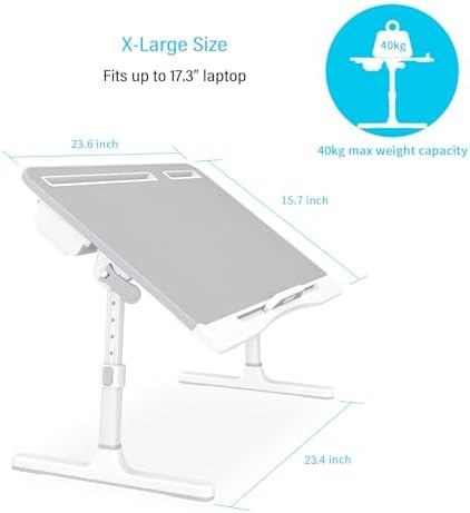 KLEAR Foldable Laptop Bed Tray Desk with Extral Drawstring Bag