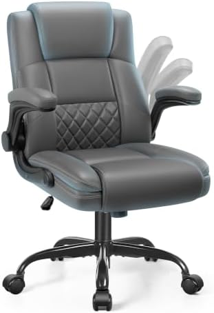 Office Desk Chair, Ergonomic Computer Chair with Flip-Up Arms