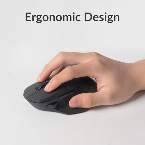 Keychron M7 Wireless Mouse, 26K DPI, 2.4 GHz/Bluetooth/Wired, 63g, Black