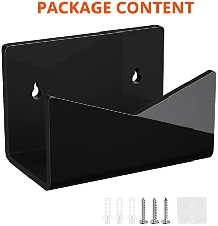 Richboom Acrylic Mail Holder, Envelope Holder for Desk Countertop Letter Holder for Home Office School (1 Section Black - 2 Pack)