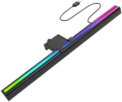 Low Glare Asymmetrical LED Desk Lamp with Flexible Clamp Design 36cm Light for Screen Top Mount and Eye Computer Screen Light