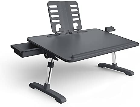 Limitless TotalDesk Portable Modern Workstation and Lap Desk with Adjustable Height & Tilt (Charcoal)