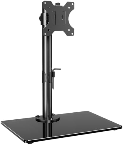 MOUNT PRO Single Monitor Stand Fits Max 32 inch Screen, Free-Standing Computer Desk Stand, Display Mount with Height Adjustable, Swivel, Tilt, Rotation, VESA Monitor Stand 100x100