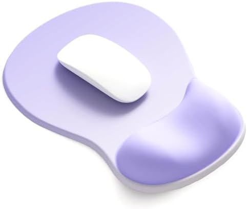 Ergonomic Mouse Pad with Gel Wrist Support, Comfortable Wrist Rest Mousepad with Non-Slip PU Base for Pain Relief, Desk, Home & Office(Gradient Purple)