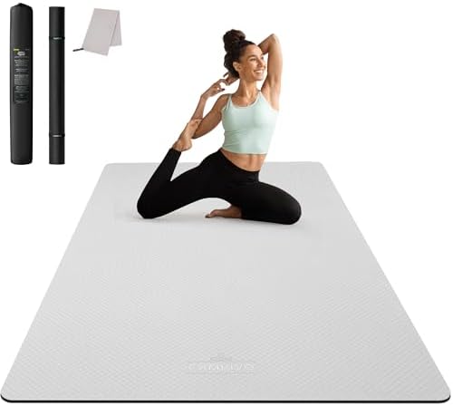 CAMBIVO 72''x48'' Large Yoga Mat, Extra Thick TPE Workout Mat