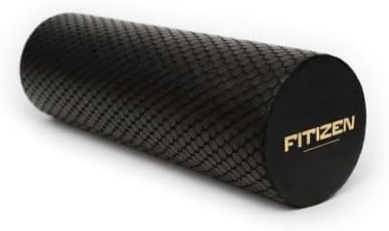 Foam Roller for Muscle Massage, Stiff Back Pain Relief, Physical Therapy, Deep Tissue, Exercise Equipment for Home Gym, Stress, Yoga, Pilates for the Fit Citizen (Black, Mini 12 x 4 Inches)
