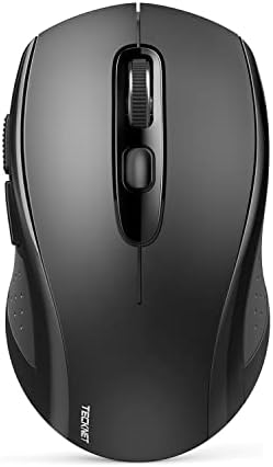 TECKNET Bluetooth Mouse, 4000DPI Wireless Mouse Bluetooth for Laptop 2-in-1(BT 5.0/3.0+2.4Ghz) Computer Mouse, Portable PC Mouse Wireless with USB Receiver for Mac, Compatible with MacBook Chromebook