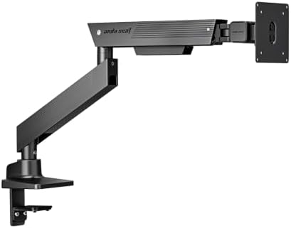 AndaSeat Axis Aluminum Single Monitor Arm for 17–34-Inch Monitors, Adjustable VESA Desk Mount, Supports Up to 24.2 lb, 75 × 75/100 × 100 mm, Black
