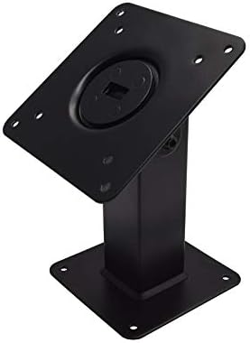 180 Tilting 360 Rotating Metal Mount Support 75x75 100x100 VESA Used as Desktop Stand or Wall Mount(Black)