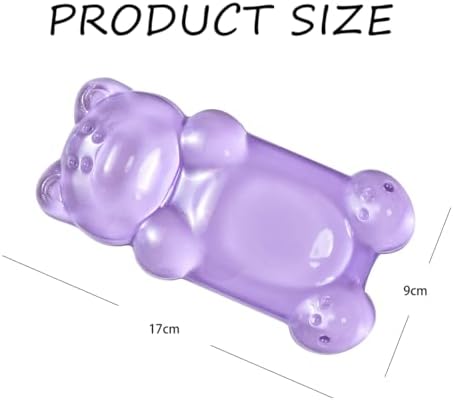 Ergonomic Gel Mouse Wrist Rest –Purple Clear Cute Bear Mouse Wrist Rest